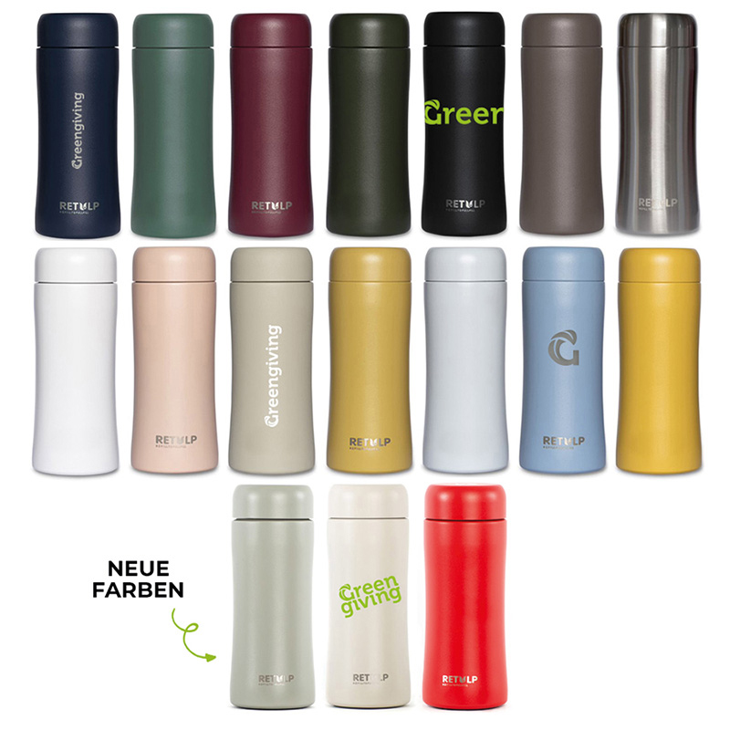 Doppelwandige Flasche mit Teefilter